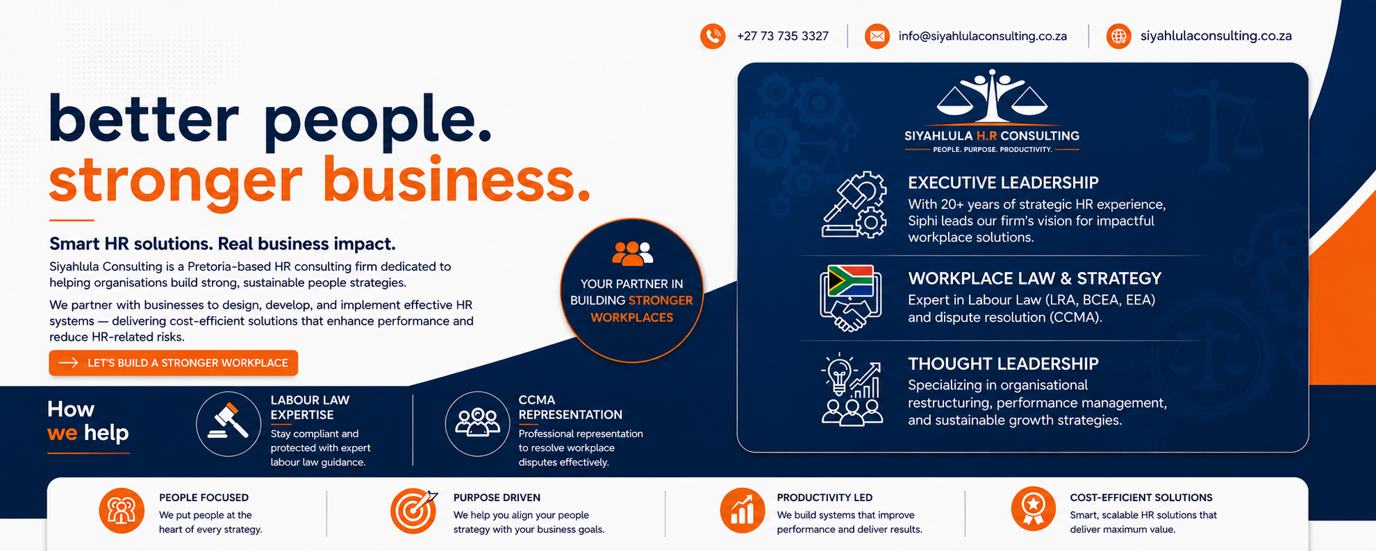 Siyahlula HR Consulting Banner